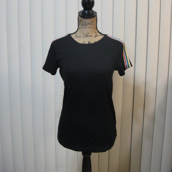 Express Tops - NWT Express black rainbow tee top shirt XS